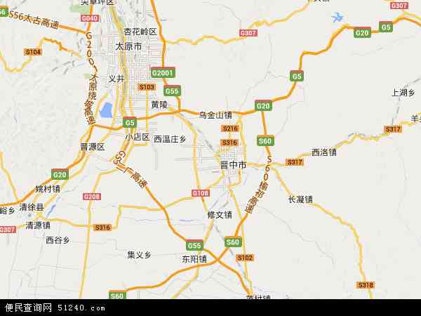 中国山西省晋中市榆次区地图(卫星地图)