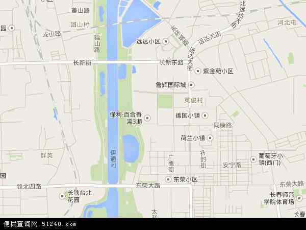 中国吉林省长春市二道区八里堡地图(卫星地图)