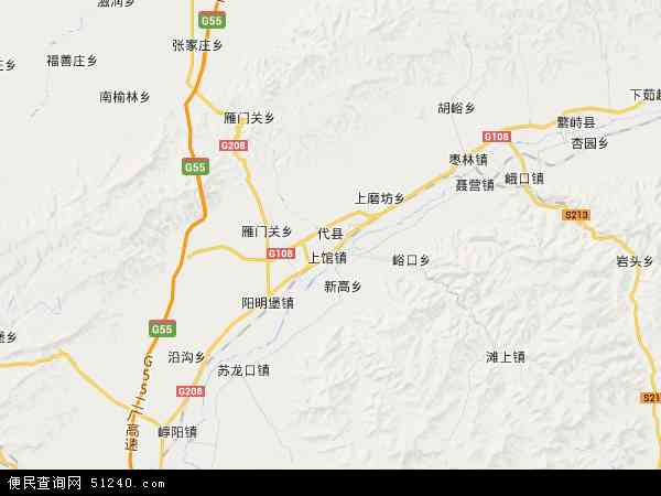 山西省忻州市代县地图(地图)