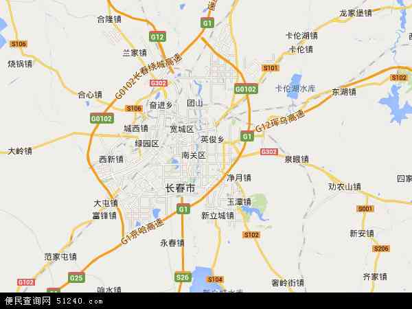 吉林春市二道区地图(地图)