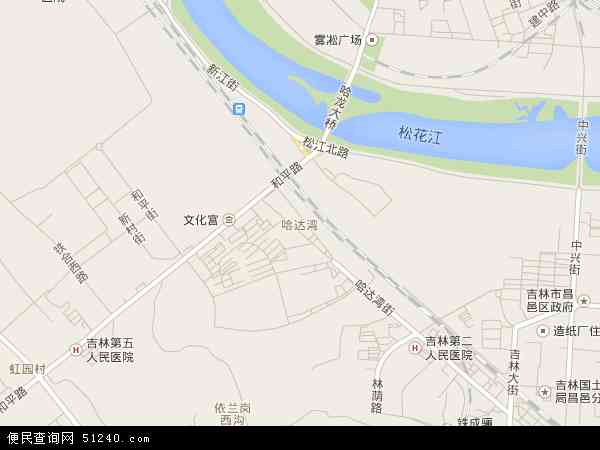 吉林省吉林市昌邑区哈达湾地图(地图)