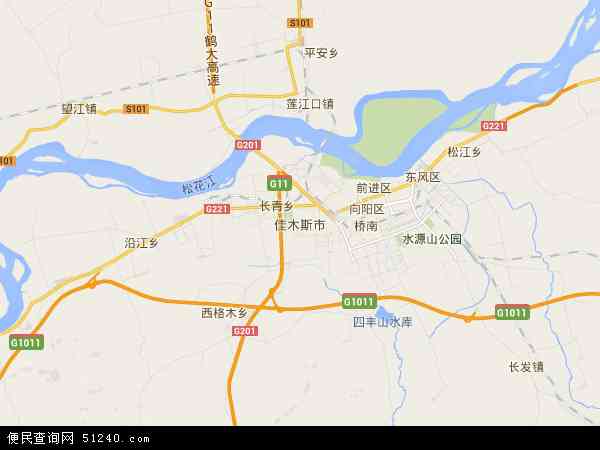 黑龙江省佳木斯市地图(地图)