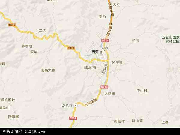 中国云南省临沧市地图(卫星地图)图片