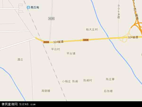 中国河南省商丘市梁园区平台地图(卫星地图)图片