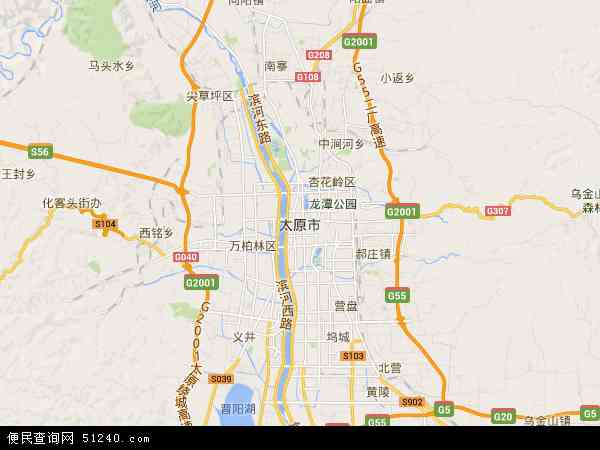 中国山西省太原市地图(卫星地图)