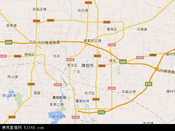 潍坊市地图 - 潍坊市卫星地图