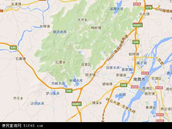 江西省南昌市湾里区地图(地图)