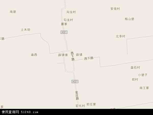 中国陕西省渭南市富平县薛镇地图(卫星地图)图片