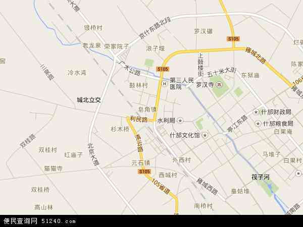 中国四川省德阳市什邡市皂角地图(卫星地图)图片