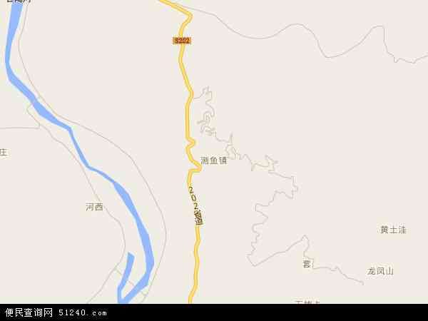 中国河北省石家庄市井陉县测鱼镇地图(卫星地图)图片