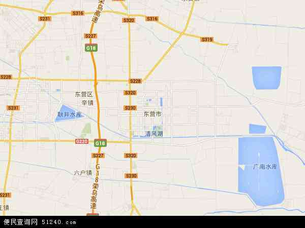 中国山东省东营市地图(卫星地图)