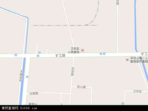 中国河南省平顶山市卫东区东安路地图(卫星地图)图片