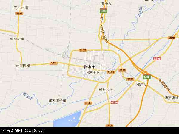 中国河北省衡水市地图(卫星地图)图片