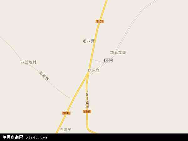 中国内蒙古自治区呼和浩特市武川县哈乐镇地图(卫星地图)图片