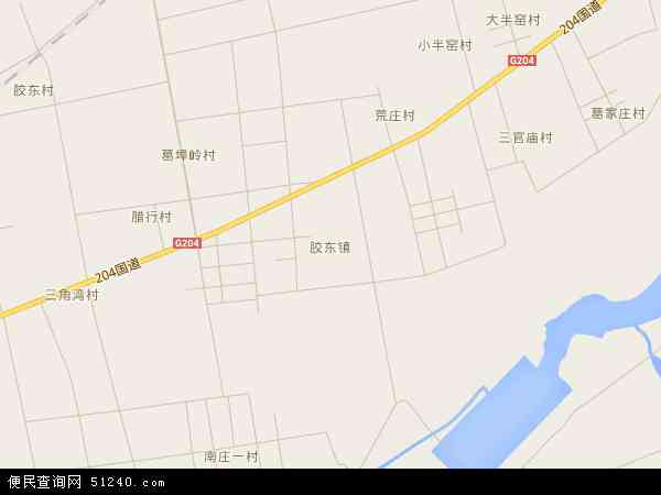 中国山东省青岛市胶州市胶东地图(卫星地图)图片