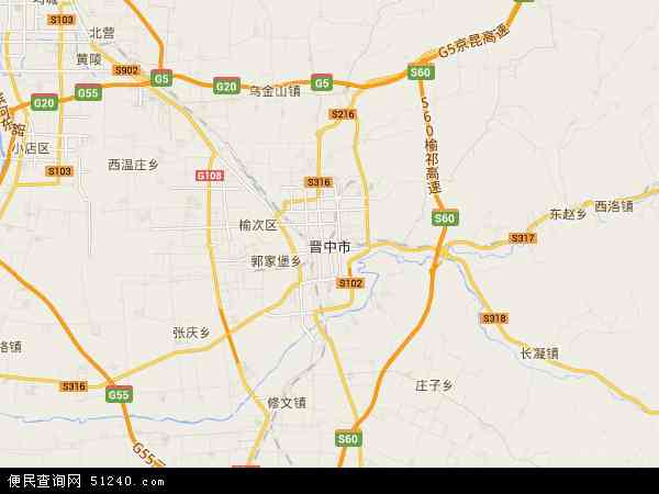 晋中市地图 - 晋中市卫星地图图片