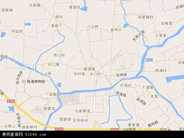浙江省杭州市余杭区良渚地图(地图)