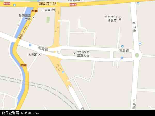 甘肃省兰州市城关区临夏路地图(地图)