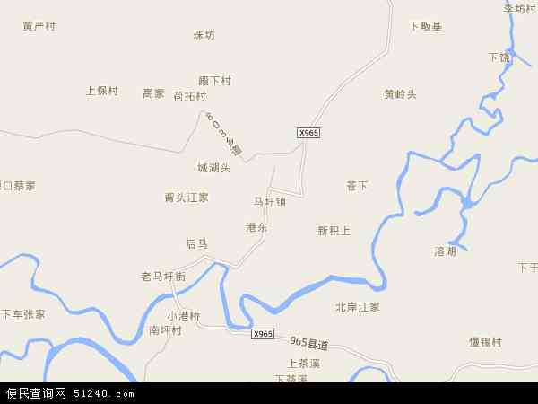 中国江西省抚州市东乡县马圩镇地图(卫星地图)图片