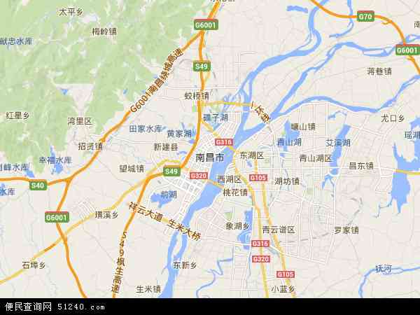 中国江西省南昌市地图(卫星地图)图片
