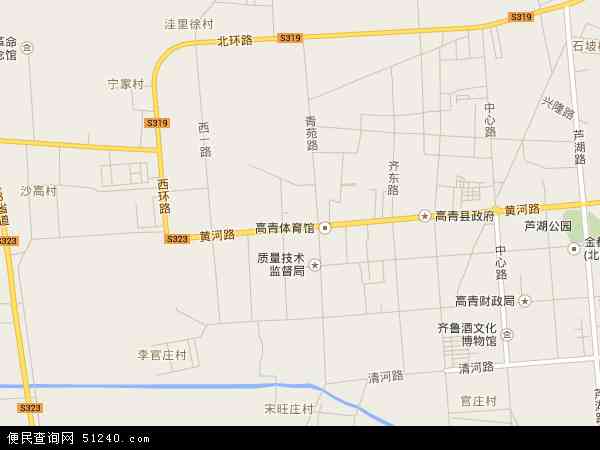 山东省淄博市高青县田镇地图(地图)