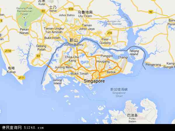 新加坡地图 - 新加坡卫星地图 - 新加坡高清航拍