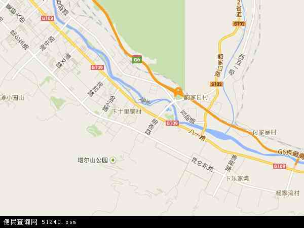 青海省西宁市城东区路地图(地图)