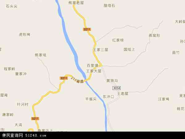 中国安徽省安庆市太湖县百里镇地图(卫星地图