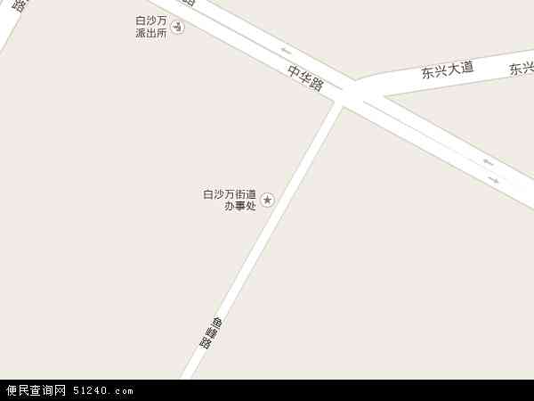 中国广西壮族自治区防城港市港口区白沙万地图(卫星地图)图片
