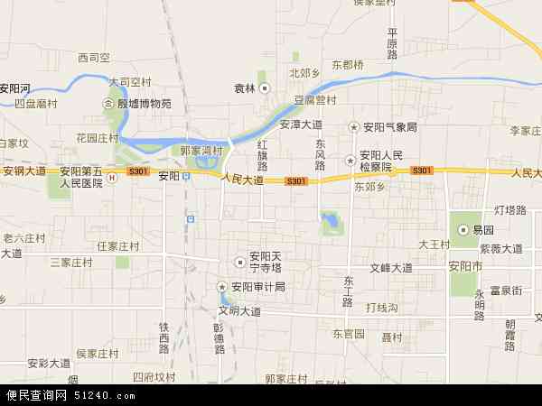 中国河南省安阳市北关区地图(卫星地图)图片