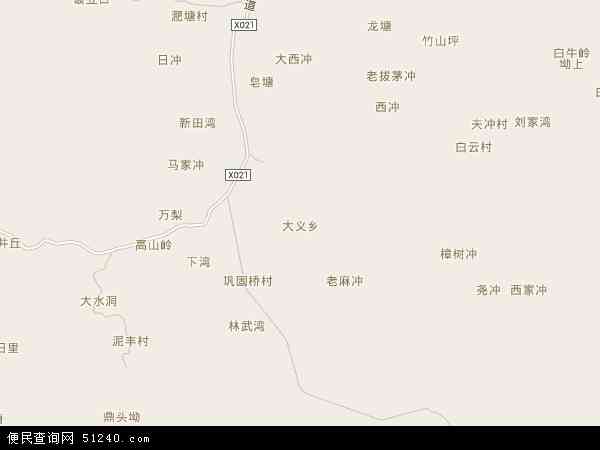 中国湖南省衡阳市耒阳市大义乡地图(卫星地图