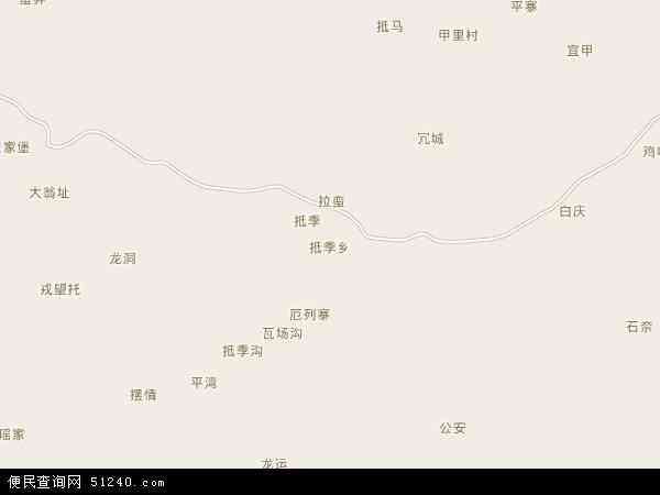 中国贵州省黔南布依族苗族自治州惠水县抵季乡地图(卫星地图)图片