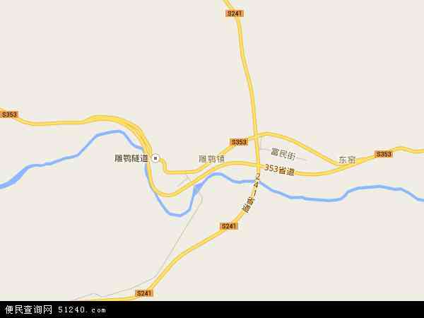 中国河北省张家口市赤城县雕鄂镇地图(卫星地图)图片