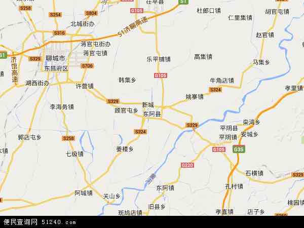 山东省聊城市东阿县地图(地图)