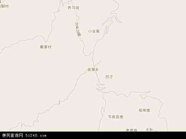 中国云南省楚雄彝族自治州武定县发窝乡地图(卫星地图)