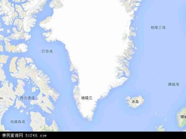 格陵兰地图(卫星地图)图片
