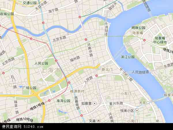 中国上海市黄浦区地图(卫星地图)