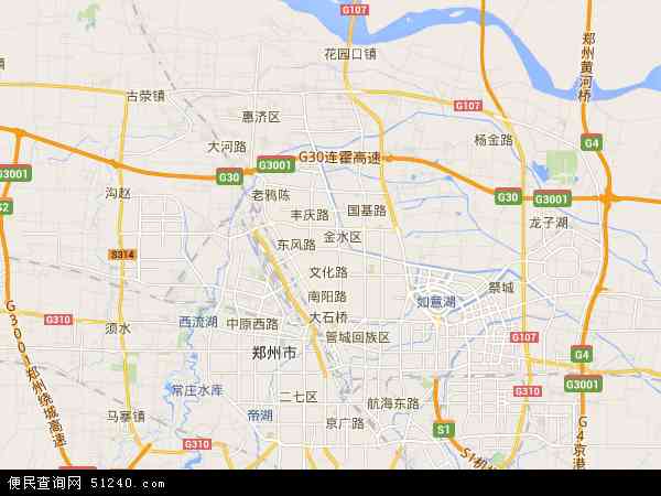河南省郑州市金水区地图(地图)
