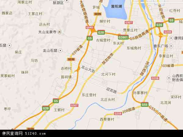 中国山西省太原市晋源区地图(卫星地图)