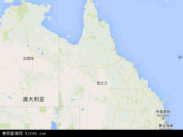 澳大利亚昆士兰地图(卫星地图)图片