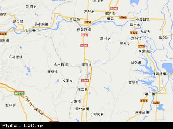 中国湖南省常德市临澧县地图(卫星地图)
