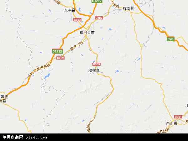 中国吉林省通化市柳河县地图(卫星地图)图片