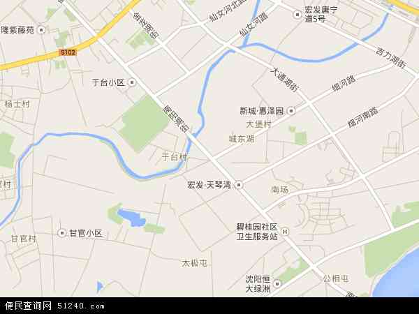 中国辽宁省沈阳市于洪区南阳湖地图(卫星地图)图片