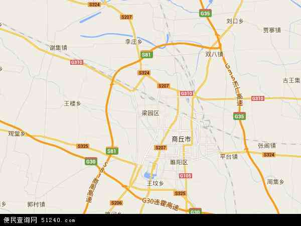 中国河南省商丘市梁园区平安地图(卫星地图)图片