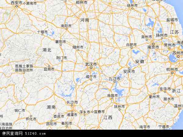 中国湖北省省直辖县级行政区划潜江市地图(卫星地图)图片