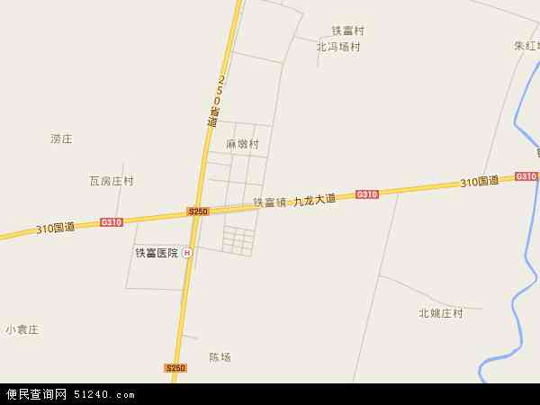 中国江苏省徐州市邳州市铁富镇地图(卫星地图)图片