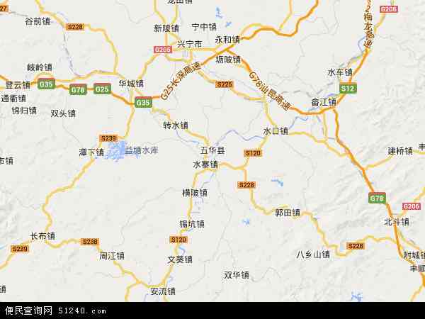 广东省梅州市五华县地图( 地图 )