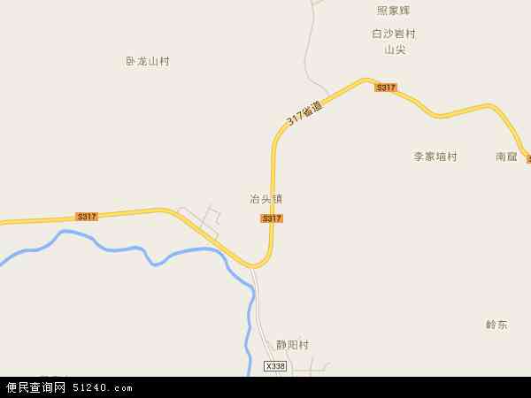 中国山西省晋中市昔阳县冶头镇地图(卫星地图)图片