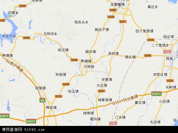 山东省临沂市沂南县地图(地图)