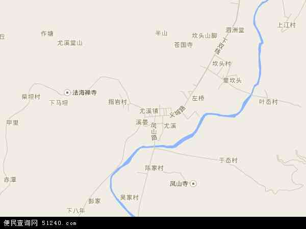 中国浙江省台州市临海市尤溪镇地图(卫星地图)图片